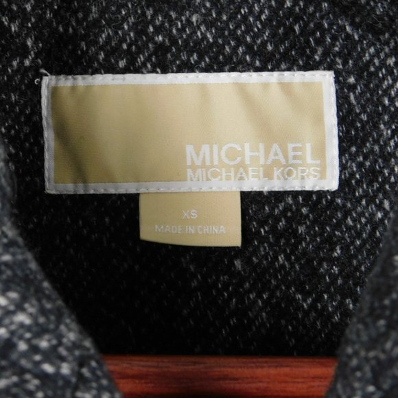 Michael Kors Wool Blend Zip Front Coat SIZE XS - Picture 5 of 9